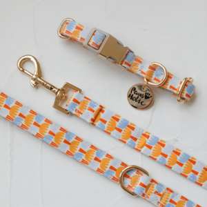 Collier pour chien en coton personnalisé de luxe élégant de taille M, doux, durable, léger, réglable, imprimé, accessoire pour animaux de compagnie - Product Image 4