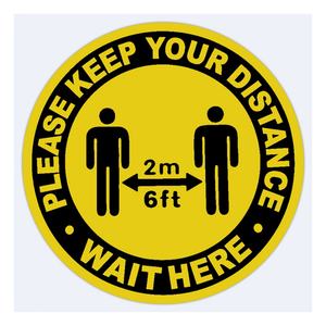 Removable Waterproof Social Distancing Floor Sticker <b>Vinyl</b> Pvc Sticker - Product Image 3