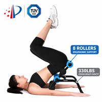 Table d'inversion compacte robuste 330LBS avec cadre en acier pliable et rouleaux de massage pour soulager les douleurs dorsales