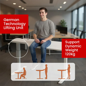 Top Choice Height Adjustable <b>Desk</b> Dual Motor System with <b>2</b>-Stage Lift for Office Comfort - Product Image 3