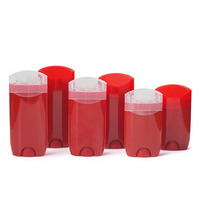 Emballage en stick OEM/ODM 50g 75g 100g, stick vide en PP, couleur personnalisée, remplissage par le bas, stick déodorant ovale en plastique à visser