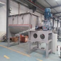 Mélangeur à ruban industriel VBJX en acier inoxydable à grande vitesse pour poudres sèches, céréales et farine, avec distributeur