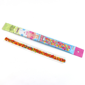 Long Sour Rainbow Rope Gummy <span class=keywords><strong>Candy</strong></span> Jelly avec Mini Granule <span class=keywords><strong>Candy</strong></span> Drops - Product Image 3