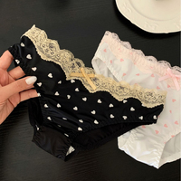 Braguitas de satén triangulares para mujer, estilo seductor para el día a día, de talle bajo, sin costuras, teñido liso, con delicado ribete de encaje, cómodas y amigables con la piel.
