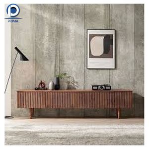 Meuble TV élégant avec tiroirs Placage de minuterie en <span class=keywords><strong>bois</strong></span> de haute qualité avec finition en mélamine Ensemble de meuble TV personnalisé - Product Image 3