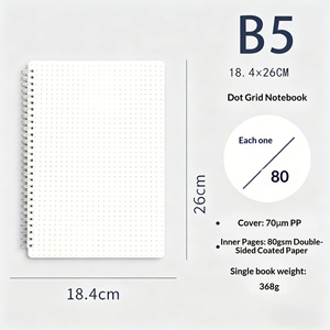 En stock – Carnet spirale givré PP B5/A5/A6 – Bloc-notes <span class=keywords><strong>simple</strong></span> à grille épaisse – Cadeau – Vente en gros - Product Image 3