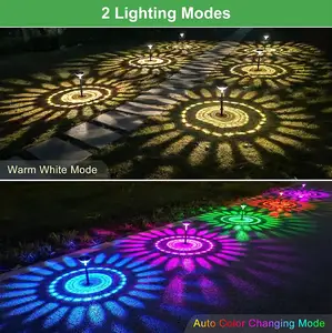 Luzes solares IP65 para jardim ao ar livre ABS Pathway Decoration à prova d'água