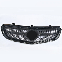 Calandre avant en ABS argent et noir de style diamant pour Mercedes-Benz Classe C W205 2014-2018