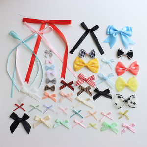 Vente en gros Ensemble de noeuds papillon en satin multicolore de couleur unie pour vêtement 2.5*3.8cm Noeud papillon en ruban fait à la main Livraison rapide - Product Image 6