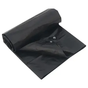 工厂价格黑色PE篷布/卷编织平纹防水阻燃PE篷布卷