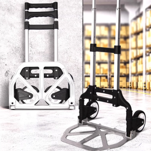 Troli tangan <span class=keywords><strong>aluminium</strong></span>, koper belanja sunyi dengan roda karet panjat tangga lipat <span class=keywords><strong>Platform</strong></span> OEM dapat disesuaikan - Product Image 4