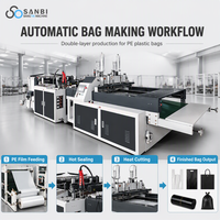Machine de fabrication de sacs en plastique entièrement automatique, machine de fabrication de sacs en polyéthylène PE, machine de fabrication de sacs en nylon, machine de production de sacs en plastique