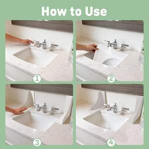 2-Pack Silicone Shower Splash <b>Guard</b> with Strong Suction Cups Reusable Bath Tub <b>Corner</b> Water Blocker for Secure Seal&Easy Removal - Product Image 5