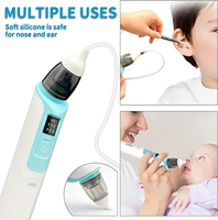 Aspirateur nasal HJS pour bébé et aspirateur de cérumen 2 en 1 Nettoyage du mucus nasal Fournitures faciles à utiliser Produits pour bébé