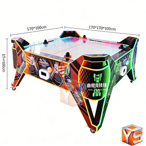 Table de hockey sur air multi-balles personnalisable ZDYS avec système de rédemption de tickets, machine de jeu d'arcade commerciale pour parcs d'attractions - Product Image 2