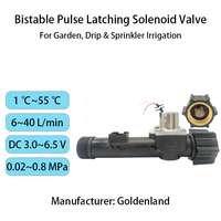 Bistable Darbeli Solenoid Valf Fabrikası DC 3.0-6.5V G3/4 Pirinç Ek Parçalı Union Somunlu Pille Çalışan Plastik Hidroponik İçin