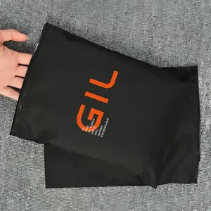 생분해 성 맞춤형 젖빛 블랙 의류 포장 지퍼 잠금 폴리 가방 맞춤형 로고 인쇄 플라스틱 지퍼 가방