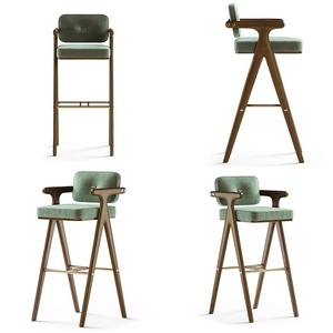 Nouveau Tabouret <span class=keywords><strong>de</strong></span> <span class=keywords><strong>Bar</strong></span> Métallique <span class=keywords><strong>de</strong></span> Luxe Nordique avec Accoudoirs, Non Rotatif et Non Pliable, Idéal pour Îlot <span class=keywords><strong>de</strong></span> Cuisine et Café - Product Image 3
