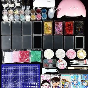 Haute définition Transparent <span class=keywords><strong>maison</strong></span> flux chanvre bricolage matériel Quicksand huile acrylique paillettes poudre pâte créative jouets Guka brique - Product Image 3