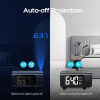 9-Min Snooze kids Meilleur vendeur Réveil numérique avec radio et projecteur