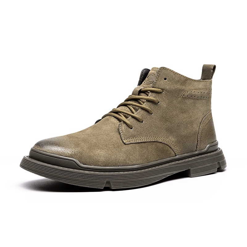 Оптовая продажа, новый стиль, мужские ботинки челси с резиновой подошвой, Нескользящие замшевые кожаные повседневные ботинки