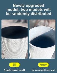 P446 Vaso in Plastica per Interni ed Esterni, Vendita Diretta dalla Fabbrica, per Decorazione Casa e Giardino, Moderni Vasi Grandi per Fiori e Piante - Product Image 4