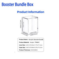 Caja de Acrílico Personalizada para PKMN Etb Elite Trainer Box, Caja Protectora para Paquetes de Sobres, Funda Protectora con Tapa Magnética