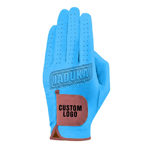 Guante de Golf Personalizado 2026 para Mano Izquierda, de Cuero Cabretta, Suave, Azul Claro, Transpirable, Antideslizante, con Correa Ajustable para la Muñeca - Product Image 1