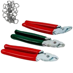 Alicates profesionales de acero nuevos con anillos angulares y resorte para tapicería, cercas, cordones elásticos y tripas de salchicha. - Product Image 3