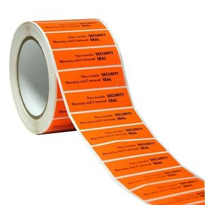 Tear up Invalid No Residual Glue VOID Tamper Proof <b>Sticker</b> VOID Orange Non Transfer Anti-counterfeiting <b>Label</b> - Product Image 3