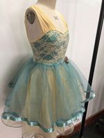 Bandeau maille sangles irisé paillettes Spandex tissu moderne adulte danse Poncho dentelle jupe compétition Ballet scène utilisation