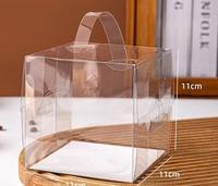 Vente en gros de boîtes à gâteaux transparentes en plastique Boîte d'emballage portable Boîte d'emballage pour fête de mariage avec poignée