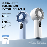Ventilador de Mano de 120g, 2000mAh, Carga USB, Ligero, Mini Portátil, Alta Potencia, Turbo, con Servicio Personalizado