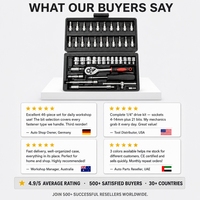 Ensemble d'outils de mécanique manuelle professionnel de 46 pièces, clé à douille, clé à cliquet manuelle, kit d'outils de réparation à domicile, pour moto et vélos