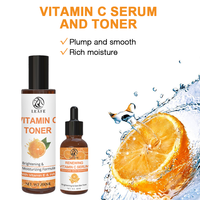 Kit de Soins de la Peau Réparateur à Marque Blanche: Lait Corporel à la Vitamine C, Nettoyant Moussant Visage à la Vitamine C, Lavant Visage à l'Acide Hyaluronique et Crème Visage