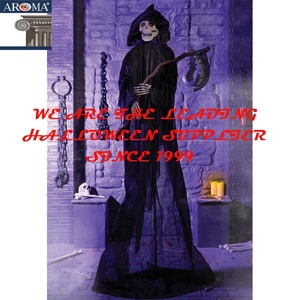 หุ่นยนต์ฮาโลวีน โครงกระดูกยักษ์ขนาดเท่าคนจริง 6 ฟุต พร้อมเคียว - Product Image 6