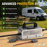 Chargeur de batterie au lithium personnalisé étanche IP67 12V 24V 36V 48V Lifepo4