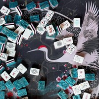 Neue Vorbestellung: Blaues, farbenfrohes Luxus-Mahjong-Set mit 160 Steinen, wasserabweisend, faltbar, tragbares Design, Acrylmaterial für