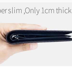 Boshiho RTS Dropshipping <b>RFID</b> <b>Blocking</b> Minimalist Genuine Leather <b>Wallet</b> Customized logo Credit Card Holder Carbon Fiber <b>Wallet</b> - Product Image 5