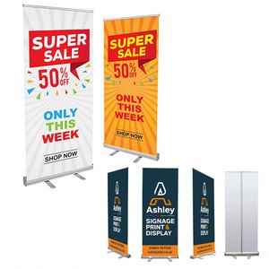 Expositor Enrollable Retráctil de Alta Resistencia con Diseño Personalizado, Soporte de Aluminio Portátil para Pancartas POP-UP para Ferias Comerciales y Exposiciones - Product Image 1