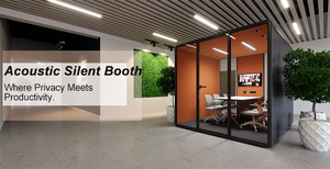 บูธกันเสียงขนาดใหญ่สำหรับการประชุม สำนักงานแบบเปิด สำหรับการทำงานเป็นทีม พร้อมฟังก์ชันปลดล็อคด้วยรหัสผ่านลายนิ้วมืออัจฉริยะ - Product Image 5