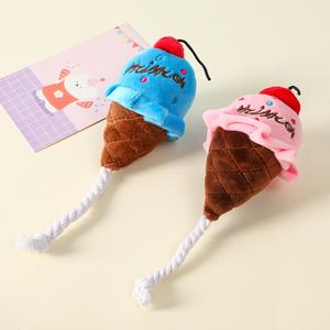 Dayanıklı köpek çiğnemek peluş oyuncak çevre dostu gerçekçi Hamburger patates kızartması için kendini eğlence sıkıntı kabartma kedi tavşan - Product Image 4