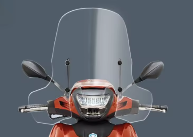 Lampada trasparente su vetro importato da 45 cm, modello realizzato a mano con spessore di 4,2 mm