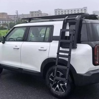 Barres de toit de voiture en alliage d'aluminium robustes avec échelle et boîte de rangement latérale pour tout-terrain/SUV 4x4 pour L7/L8/L9 - Capacité 100 kg