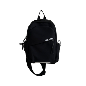 Sac de poitrine à fermeture éclair en nylon avec logo personnalisé - Sac à bandoulière pour un usage décontracté unisexe, étudiant, sport, petit sac à dos - Product Image 3