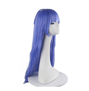 Impresionante Peluca de Cosplay de pelo largo <span class=keywords><strong>azul</strong></span> fibra sintética resistente al calor sin encaje fantasía mágica - Product Image 2