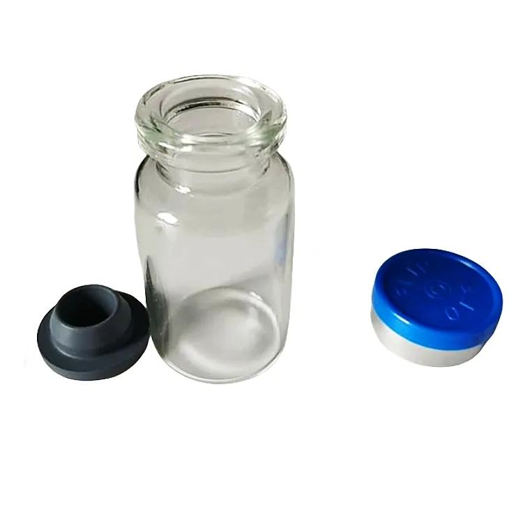 10ミリリットルClear Bottle Empty Glass VialとRubberとAluminum Caps