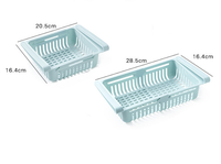 Étagère de rangement pour réfrigérateur en PP réglable, étagère de congélateur rectangulaire, support de rangement pour réfrigérateur, économiseur d'espace, tiroir pour contenants alimentaires de cuisine