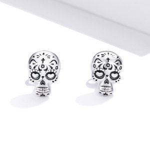Ultimo Disegno Unico Cool Skull 925 <span class=keywords><strong>Orecchini</strong></span> In <span class=keywords><strong>Argento</strong></span> Sterling - Product Image 3