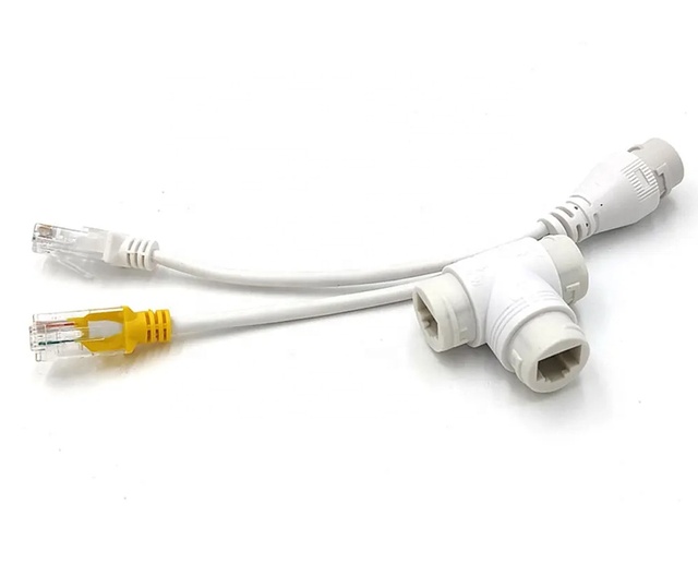 POE Splitter Adapter 1 to 2  Network Cabling Connector Ethernet Adapter With Cat5 ,Cat5e, Cat6, Cat7